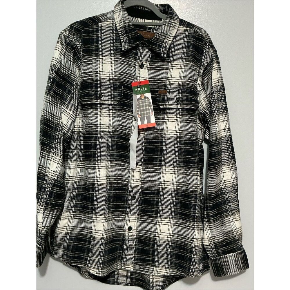 Orvis Heavyweight Double Brushed Big Bear Flannel Shirt Cotton Men's size M NWT